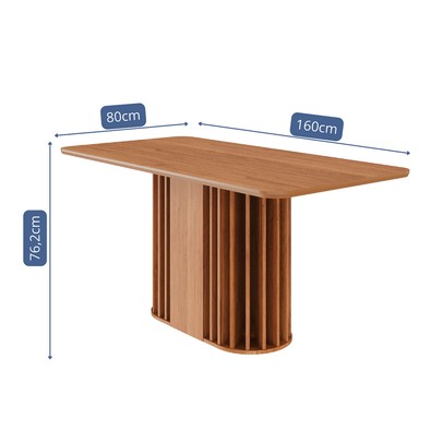Mesa de Madeira Julieta 160 Cm Cinamomo - Cimol