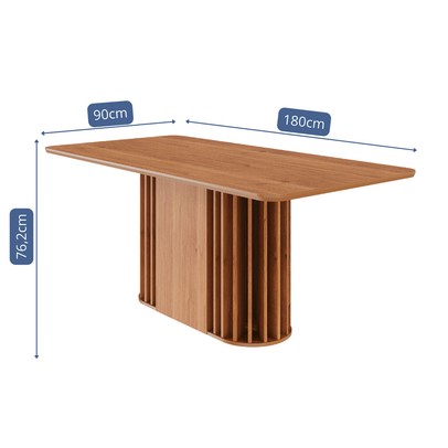 Mesa de Madeira Julieta 180 Cm Cinamomo - Cimol
