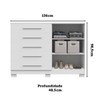 Cômoda Bella 2 Portas 5 Gavetas 100% Mdf Ripado Branco - Acp Móveis