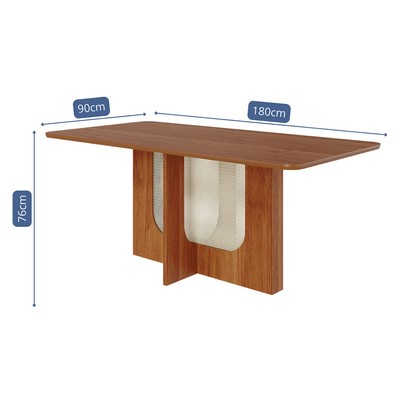 Mesa de Madeira Louise 180 Cm Cinamomo - Cimol