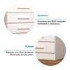 Cômoda Gaveteiro Jéssica 4 Gavetas 100% Mdf Branco -  Acp Móveis