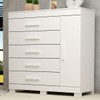 Cômoda Rayane 1 Porta 5 Gavetas 100% Mdf Branco - Acp Móveis