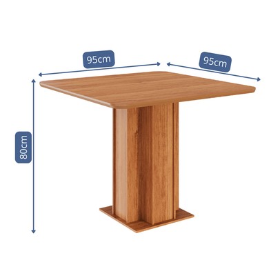 Mesa de Madeira Sophia 95 Cm Cinamomo - Cimol