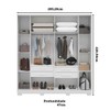 Guarda-Roupa Casal Jamile 6 Portas 4 Gavetas 100% Mdf Branco - Acp Móveis