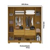 Guarda-Roupa Casal Jamile 6 Portas 4 Gavetas 100% Mdf Cinamomo/Off White - Acp Móveis