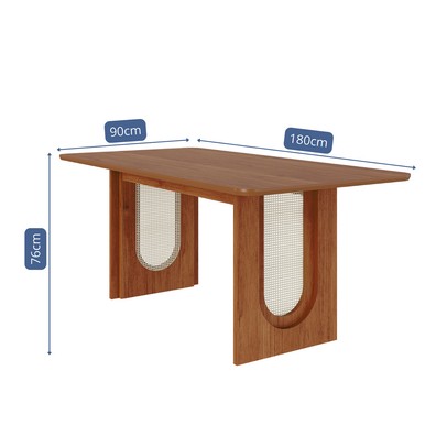 Mesa de Madeira Valentina 180 Cm Cinamomo - Cimol