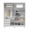 Guarda-Roupa Casal Athena 2 Portas 3 Gavetas 100% Mdf Branco - Acp Móveis