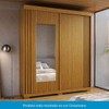 Guarda-Roupa Casal Athena 2 Portas 3 Gavetas com Espelho 100% Mdf Flex Cinamomo/Off White - Acp Móveis