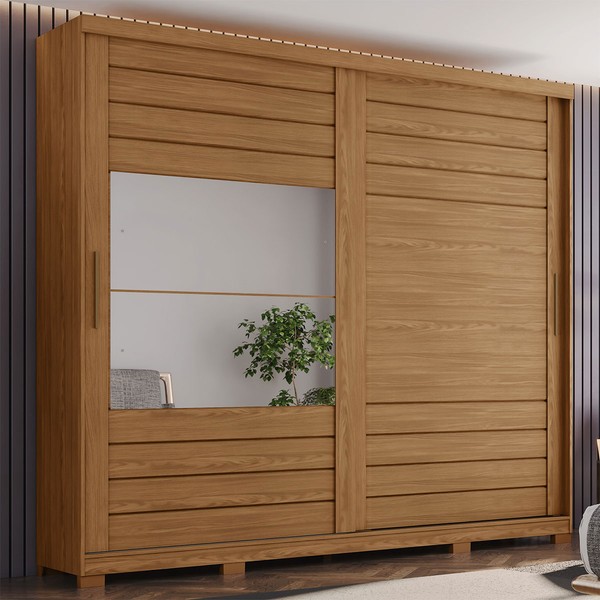 Guarda-Roupa Casal Cayman 2 Portas 6 Gavetas 100% Mdf Nature  - Henn