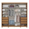 Guarda-Roupa Casal Cayman 2 Portas 6 Gavetas 100% Mdf Nature  - Henn