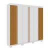 Guarda-Roupa Casal Eliza 6 Portas Ripadas 6 Gavetas 100% Mdf Flex Branco/Cinamomo - Acp Móveis