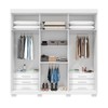 Guarda-Roupa Casal Eliza 6 Portas Ripadas 6 Gavetas 100% Mdf Flex Branco/Cinamomo - Acp Móveis