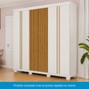 Guarda-Roupa Casal Eliza 6 Portas Ripadas 6 Gavetas 100% Mdf Flex Branco/Cinamomo - Acp Móveis