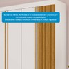 Guarda-Roupa Casal Eliza 6 Portas Ripadas 6 Gavetas 100% Mdf Flex Branco/Cinamomo - Acp Móveis