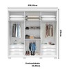 Guarda-Roupa Casal Eliza 6 Portas Ripadas 6 Gavetas 100% Mdf Flex Branco/Cinamomo - Acp Móveis