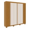 Guarda-Roupa Casal Eliza 6 Portas Ripadas 6 Gavetas 100% Mdf Flex Cinamomo/Off White - Acp Móveis