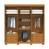 Guarda-Roupa Casal Eliza 6 Portas Ripadas 6 Gavetas 100% Mdf Flex Cinamomo/Off White - Acp Móveis