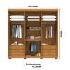 Guarda-Roupa Casal Eliza 6 Portas Ripadas 6 Gavetas 100% Mdf Flex Cinamomo - Acp Móveis