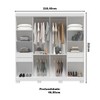 Guarda-Roupa Casal Stella 8 Portas 4 Gavetas 100% Mdf Branco - Acp Móveis