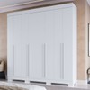Guarda-Roupa Casal Stella 8 Portas 4 Gavetas 100% Mdf Branco - Acp Móveis