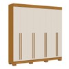 Guarda-Roupa Casal Stella 8 Portas 4 Gavetas 100% Mdf Cinamomo/Off White - Acp Móveis