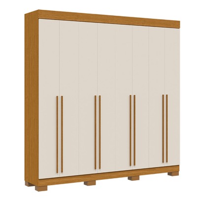 Guarda-Roupa Casal Stella 8 Portas 4 Gavetas 100% Mdf Cinamomo/Off White - Acp Móveis