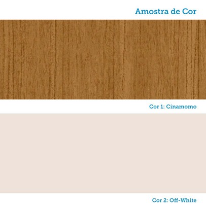 Guarda-Roupa Casal Stella 8 Portas 4 Gavetas 100% Mdf Cinamomo/Off White - Acp Móveis