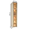 Guarda-Roupa Modulado Innova 1 Porta com Vidro e Led 100% Mdf Off White - Gelius
