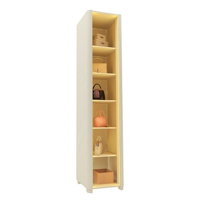 Guarda-Roupa Modulado Innova 1 Porta com Vidro e Led 100% Mdf Off White - Gelius