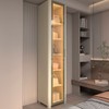Guarda-Roupa Modulado Innova 1 Porta com Vidro e Led 100% Mdf Off White - Gelius