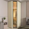 Guarda-Roupa Modulado Innova 1 Porta com Vidro e Led 100% Mdf Off White - Gelius