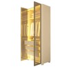 Guarda-Roupa Modulado Innova 2 Portas 4 Gavetas com Vidro e Led 100% Mdf Off White - Gelius