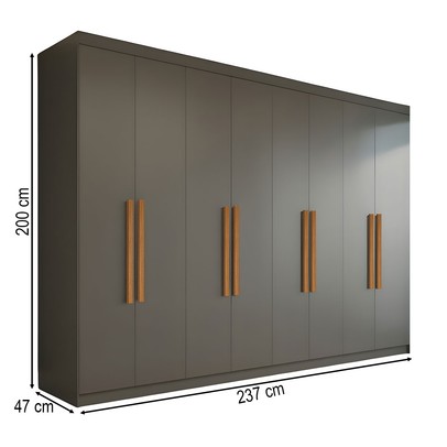 Guarda-Roupa Casal German 8 Portas 4 Gavetas Onix - Maxel