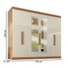 Guarda-Roupa Casal German 6 Portas 2 Gavetas com Espelho Cinamomo/Off White - Maxel