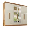 Guarda-Roupa Casal German 6 Portas 2 Gavetas com Espelho Cinamomo/Off White - Maxel