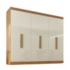 Guarda-Roupa Casal German 6 Portas 2 Gavetas Cinamomo/Off White - Maxel