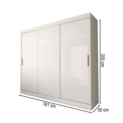 Guarda-Roupa Casal Columbia 3 Portas 2 Gavetas 100% Mdf Branco - Panorama Móveis