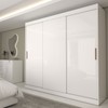Guarda-Roupa Casal Columbia 3 Portas 2 Gavetas 100% Mdf Branco - Panorama Móveis