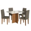 Mesa de Jantar 4 Lugares Denver Freijo/Off White/Cacau - Panorama Móveis