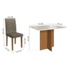 Mesa de Jantar 4 Lugares Denver Freijo/Off White/Cacau - Panorama Móveis