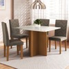 Mesa de Jantar 4 Lugares Denver Freijo/Off White/Cacau - Panorama Móveis