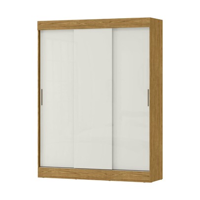 Guarda-Roupa Casal Sirius 3 Portas 2 Gavetas Marrocos/Off White - Mx Móveis
