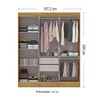 Guarda-Roupa Casal Sirius 3 Portas 2 Gavetas com Espelho Marrocos/Off White - Mx Móveis