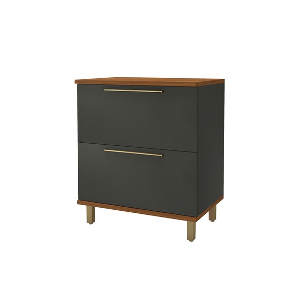 Balcão de Cozinha 93 Cm Munique 2 Portas Freijó/Chumbo - Indékes