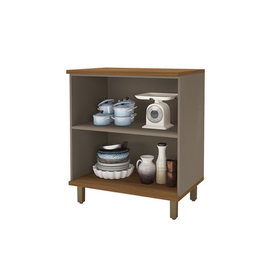 Balcão de Cozinha 93 Cm Munique 2 Portas Freijó/Camurça - Indékes