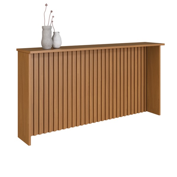 Bancada de Cozinha Munique 208 Cm Ripado Freijó - Indékes