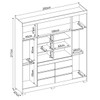 Guarda-Roupa Casal Cádis 4 Portas 6 Gavetas com Espelho Preto/Amêndola - Demóbile