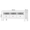 Rack para TV Até 65 Polegadas Indiana 3 Gavetas Branco - Henn