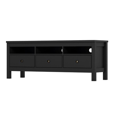 Rack para TV Até 65 Polegadas Indiana 3 Gavetas Preto - Henn