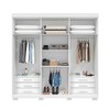 Guarda-Roupa Casal Eliza 6 Portas 6 Gavetas com Espelho 100% Mdf Branco/Cinamomo - Acp Móveis